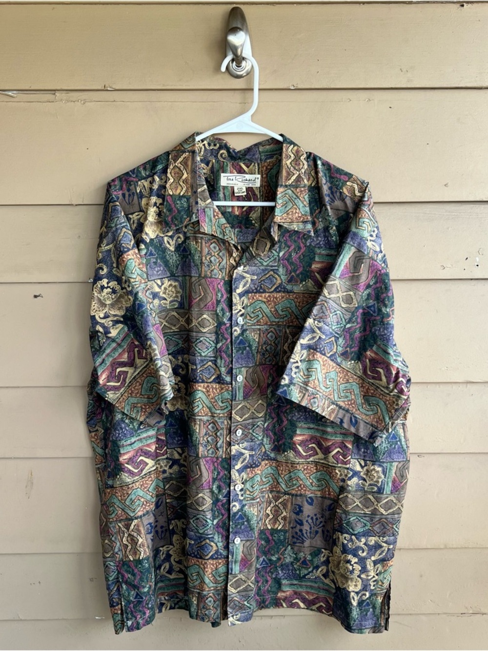 Tori Richard Hawaiian Print Button Down Shirt Size 2XL Vacation Breathable